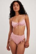 NA-KD Swimwear Bikinitruse med høy skjæring - Pink,Flower