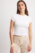 Claire Rose x NA-KD Basic T-shirt - White