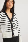 NA-KD Oversized strikket cardigan - Stripe