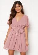 Goddiva Flutter Skater Dress Purple S (UK10)