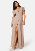 Bubbleroom Occasion Grienne Wrap Gown Dusty pink XS