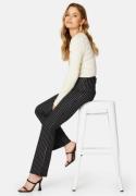 BUBBLEROOM Soft flared suit trousers Black/Striped XS