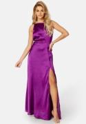 Bubbleroom Occasion Laylani Satin Gown Dark purple 34