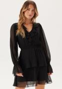 BUBBLEROOM Cheyenne Frill dress Black 44