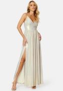 Bubbleroom Occasion Siri Sparkling Pleated Gown Champagne 44