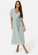 Bubbleroom Occasion Butterfly Sleeve Midi Dress Dusty green 38