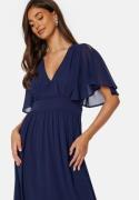 Bubbleroom Occasion Butterfly Sleeve Midi Dress Navy 42