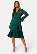 Happy Holly Cora Wrap Dress Dark green 32/34