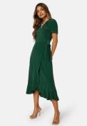 John Zack Short Sleeve Wrap Dress Green S (UK10)