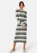 Object Collectors Item Objwasi L/S O-neck knit dress White/Striped XL
