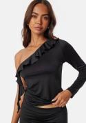 BUBBLEROOM Amandah Frill Top Black L