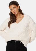 GANT Textured Cotton V-Neck Sweater Cream S