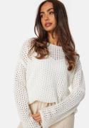 BUBBLEROOM Crochet Knitted Long Sleeve Top Offwhite M