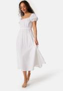 BUBBLEROOM Puff Sleeve Cotton Dress White M
