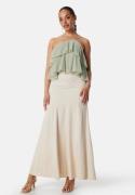 Bubbleroom Occasion Viscose Maxi Skirt Cream 44