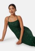 Bubbleroom Occasion Sequin Gown Dark green XS