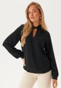 VILA Visurashil High Neck L/S TOP T Black Beauty 36