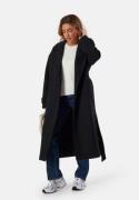 BUBBLEROOM Belted Wool Blend Coat Black S