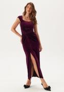 FOREVER NEW Lara Cap Sleeve Velvet Gown Berry 36