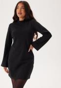 Pieces Pcpaige Reem Ls Mock Neck Dres Black Detail:silver Lurex XL