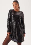 YAS Yaschekka Ls Dress Black Detail:Sequins S