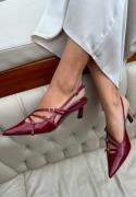 Steve Madden Liana Slingbacks Wine Patent 38