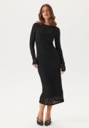 BUBBLEROOM Lace Midi Dress Black M