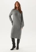 Pieces Pcmaggy Ls Knit Dress Noos Medium Grey Melange M