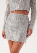 ONLY Spacy Short Sequins Skirt Vapor Blue/Silver Sequins L