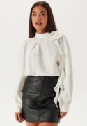 VERO MODA Vmbailey Ls Frill Top Wvn Snow White L