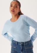 VILA Viril O-neck L/S Knit Top Kentucky Blue Detail:MELANGE XXL