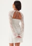 Bubbleroom Occasion Lace Sleeve Bustier Dress White 36