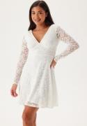 Bubbleroom Occasion Long Sleeve Lace Dress White M