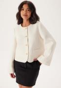 Chiara Forthi Wide Sleeve Bouclé Jacket Offwhite S