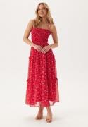 TOMMY JEANS Tjw Aop Chiffon Maxi Dress 0kr Red Small Flowers Aop M