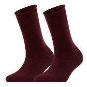 Falke Strømper 2P Women Casual Happy Sock Vinrød  Str 39/42 Dame