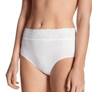 Calida Truser Lycraspitze Midislip Hvit 001 bomull 44-46 Dame