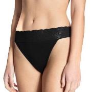 Calida Truser Lycraspitze Tanga 21904 Svart 992 bomull 44-46 Dame