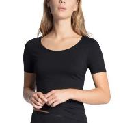 Calida Natural Comfort T-shirt Svart bomull Medium Dame