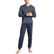 Calida Relax Streamline Pyjama With Cuff Blå bomull XX-Large Herre