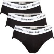 Calvin Klein 3P Cotton Stretch Hip Brief Svart bomull Large Herre