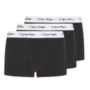 Calvin Klein 3P Cotton Stretch Low Rise Trunks Svart bomull Large Herr...