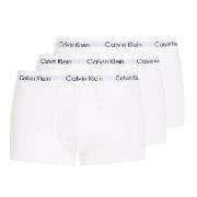 Calvin Klein 3P Cotton Stretch Low Rise Trunks Hvit bomull Small Herre