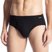 Calida Cotton Code Brief With Fly Svart bomull X-Large Herre