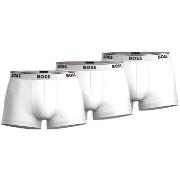 BOSS 6P Cotton Stretch Trunks Hvit bomull Small Herre