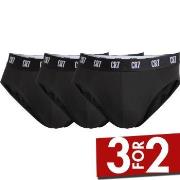 CR7 Cristiano Ronaldo 3P Basic Brief Svart bomull X-Large Herre