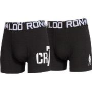 CR7 Cristiano Ronaldo 2P Boys Line Trunk Svart bomull 116/128