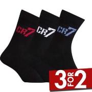 CR7 Cristiano Ronaldo Strømper 3P Boys Socks Svart Str 40/43