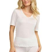 Damella Silk T-Shirt Elfenben silke Small Dame