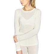 Damella Wool Long Sleeve Top Elfenben ull X-Large Dame